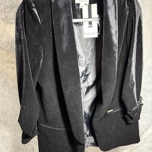 Nine West Women's Black Velvet Blazer